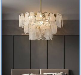 ❤️‍🔥 homary 6-Light Cloud Glass Chandelier