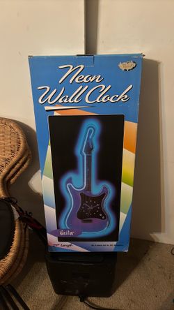 Neon wall clock