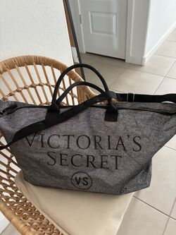Victoria’s Secret silver sparkle tote glitter duffel bag