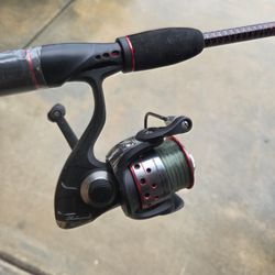 Shakespeare  spinning rod and real