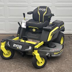 NEW RYOBI 80V 54 in. Battery Electric Zero Turn Riding Lawn Mower