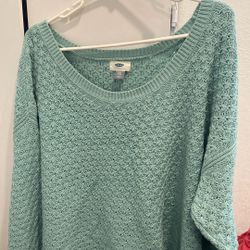 XXL Old Navy’s Popcorn Stitch Mint Sweater