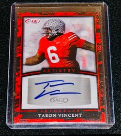 2022 SAGE Artistry Red Auto Taron Vincent