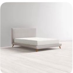 King Bed Frame Low Profile Gray 