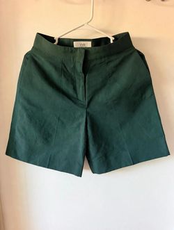 VVB Victoria Beckham Dark Green Tailored Shorts
