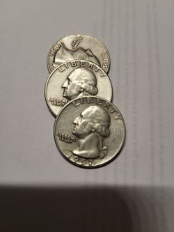 1057 silver quarters coins