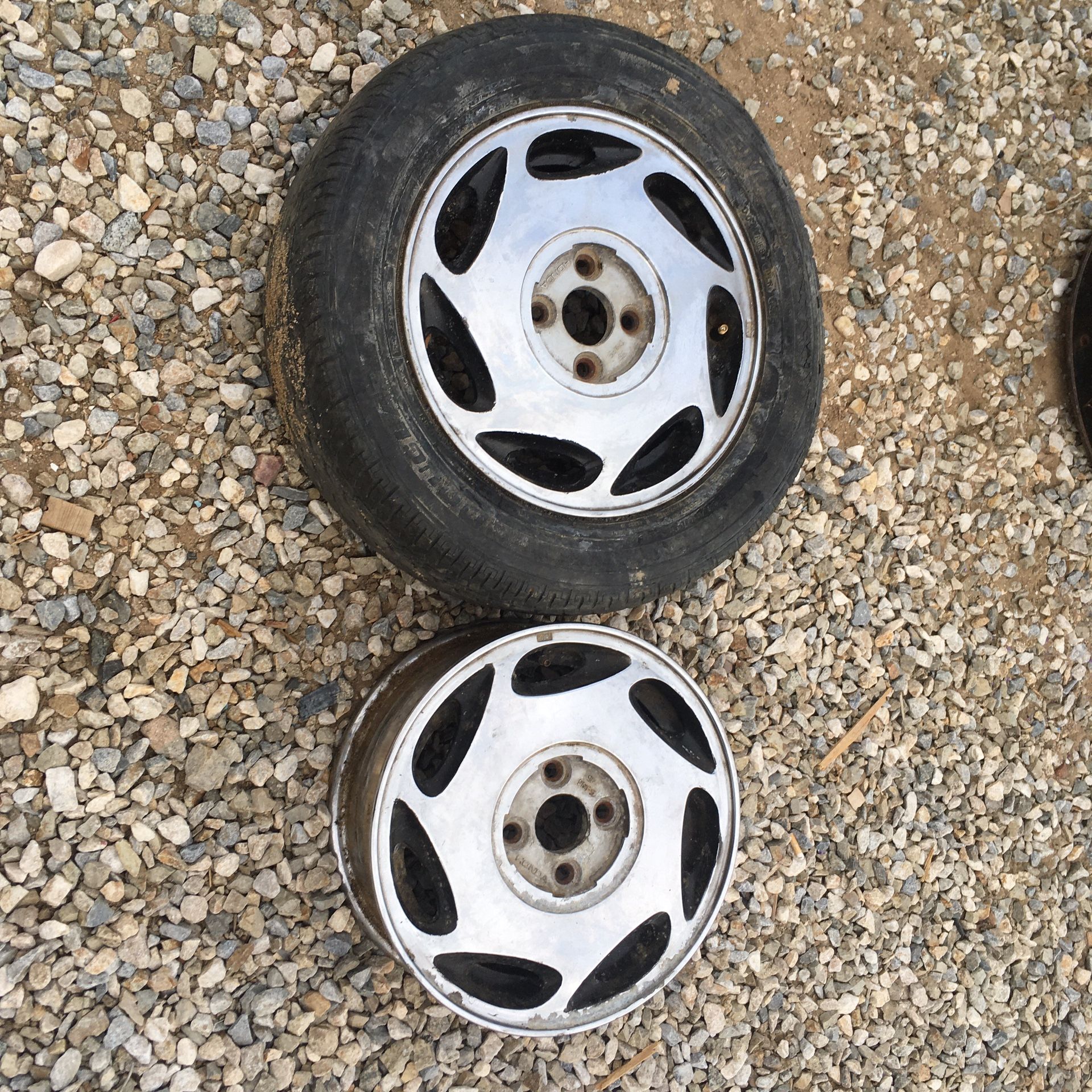 Pair 2 of Honda 14” Rims Chrome Aluminum