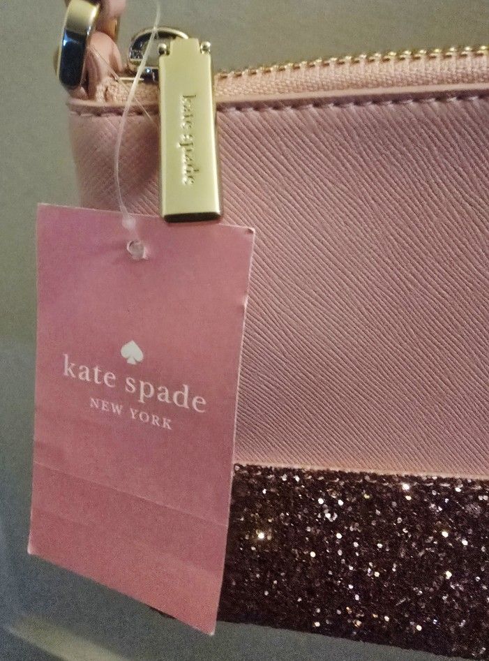 NEW KATE SPADE PINK GLITTER SHOULDER BAG 