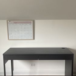 Black Desk Two Drawers