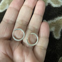 Real Silver Hoop Earrings $17’ $20