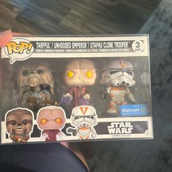 Tarful/unhooded Emperor/ Utapau Clone Trooper 3 Pack Funk Pop 