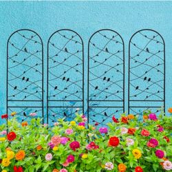 Black Metal Garden Trellis Set of 4 pcs. BRAND NEW NEVER USE 💥