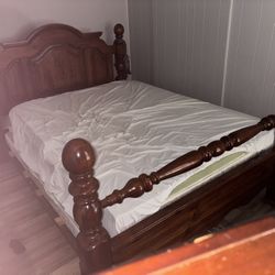 Wooden Bed. 