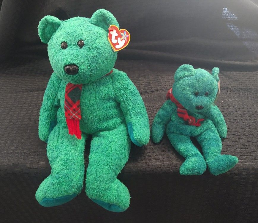 Wallace Beanie Baby Set 1999 and 2000