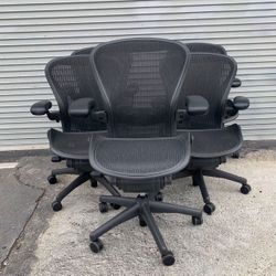 HERMAN MILLER AERON CHAIRS SIZE B FULLY LOADED $399 EACH DELIVERY AVAILABLE FOR A FEE 🚚🚚