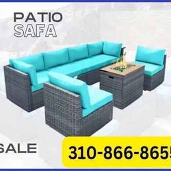 (6C) Outdoor Modern Wicker Patio Furniture Sofa Set - (All Califorina)