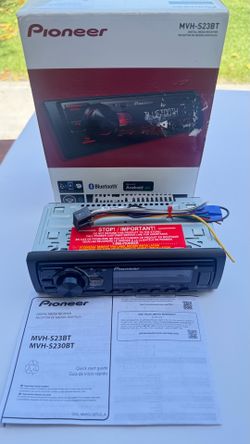 Pioneer MVH-S23BT Stereo Single DIN Bluetooth In-Dash USB MP3 Auxiliary AM / FM