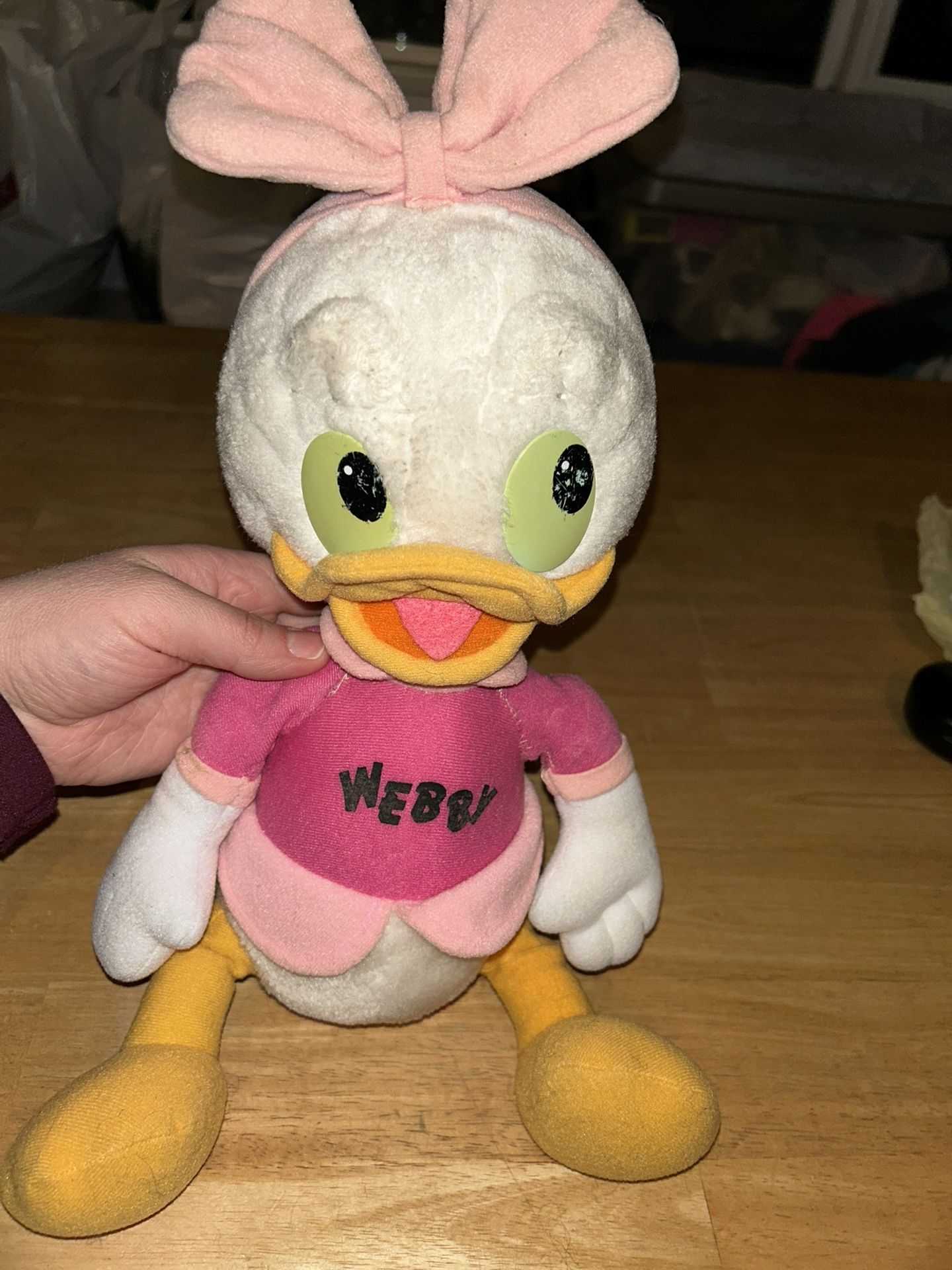 Webby the duck Duck Tales stuffed animal plushie 1986 vintage Disney