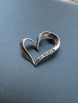 Zales 10k White Gold and Diamond Pendant