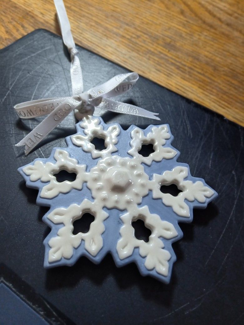 Wedgwood Jasperware  Snowflake Ornament 