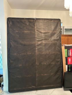 excellent condition queen box springs and metal frame $25 for both
