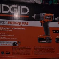 Rigid 18v Sub Compact Brushless 2 Tool Combo Kit
