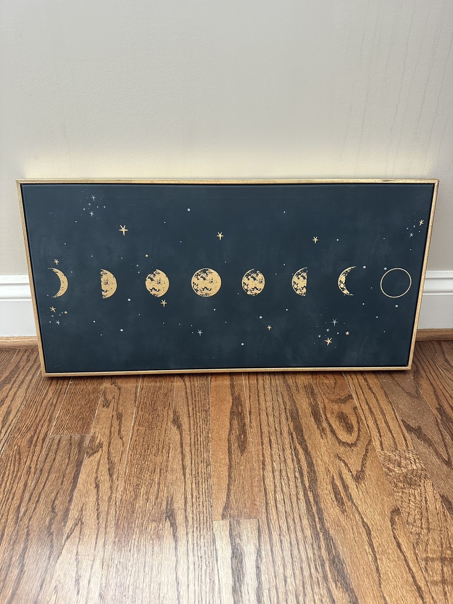 Moon Phases Black and Gold Wall Decor