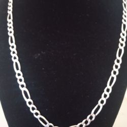 Silver Figaro Chain Necklace 