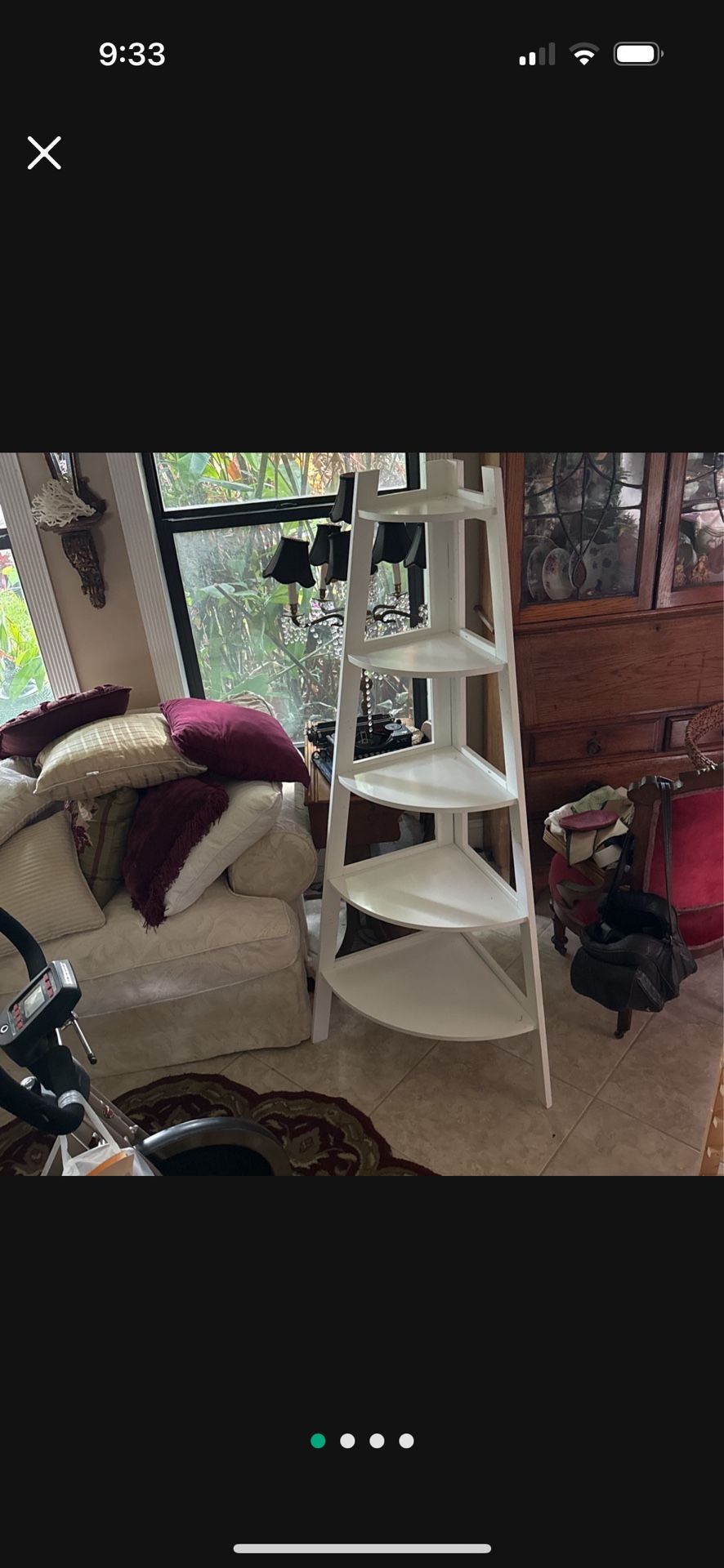 Corner Wooden Shelving Unit 