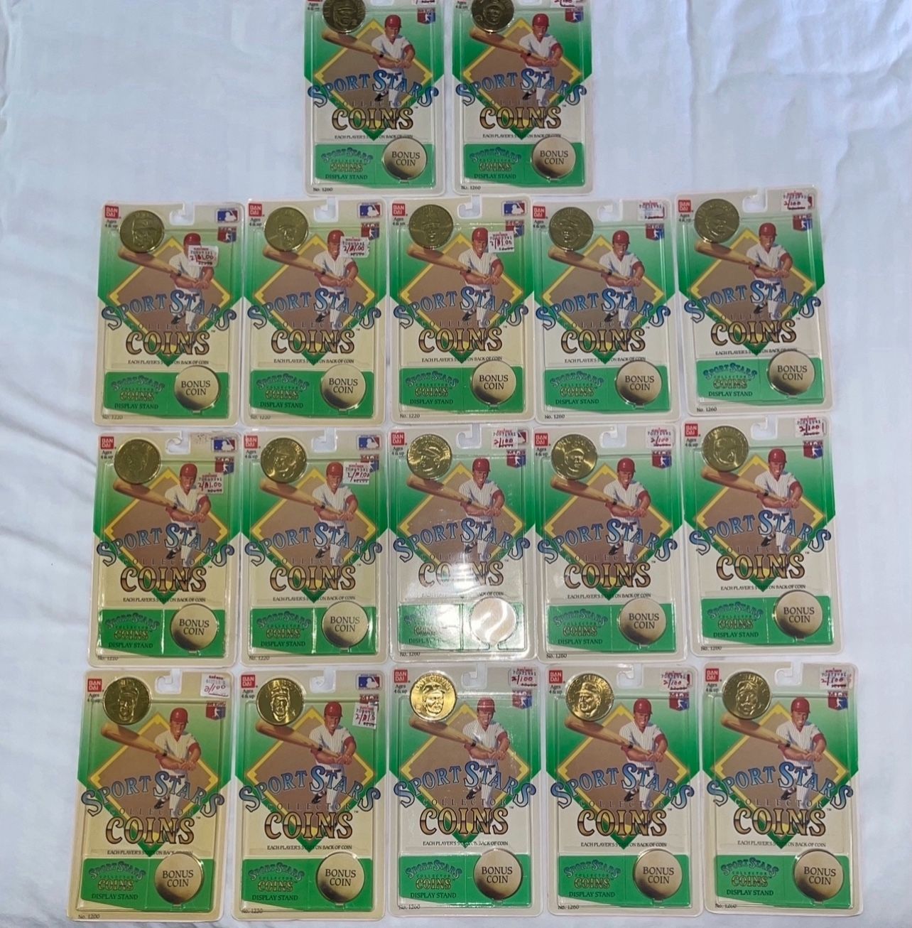 Baseball MLB 1990 Bandai Sport Stars Collector Coins W/Bonus Coin Sealed Brand New