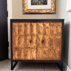 Modern Gold Texture With Custom Marble Top 2 door Sideboard