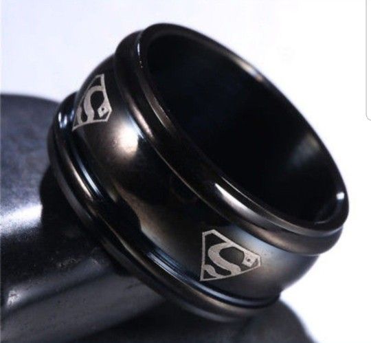 Superman Stainless Steel Ring Men Women Unisex