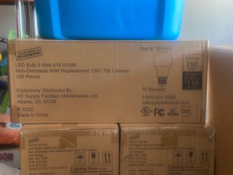 100 Pack LED Light Bulbs – NEW in Box