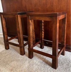 Solid wood counter height barstools