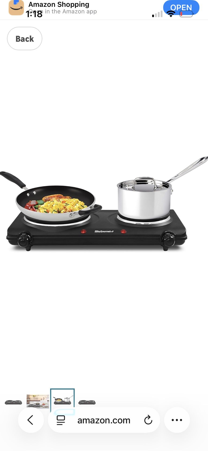 Elite Gourmet Electric Burner