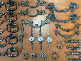 30 high quality vintage brass antique dresser handles and pulls