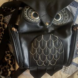 Buetidul Owl Backpack Began Leather 
