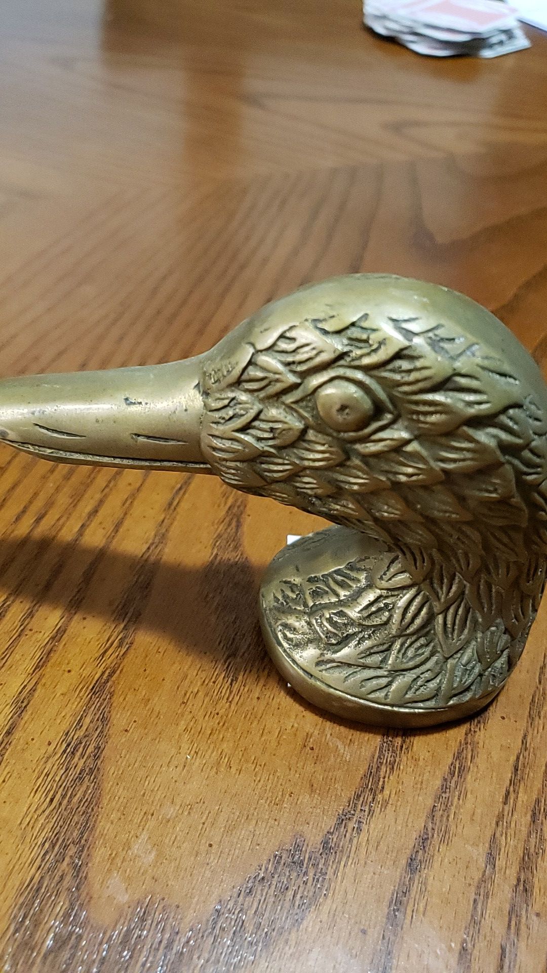 Vintage brass duck head $40