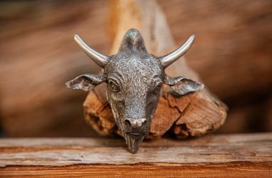 Very Rare 1979 Vinegarroon Foundries - BRAHAM BULL - BELT BUCKLE - USA