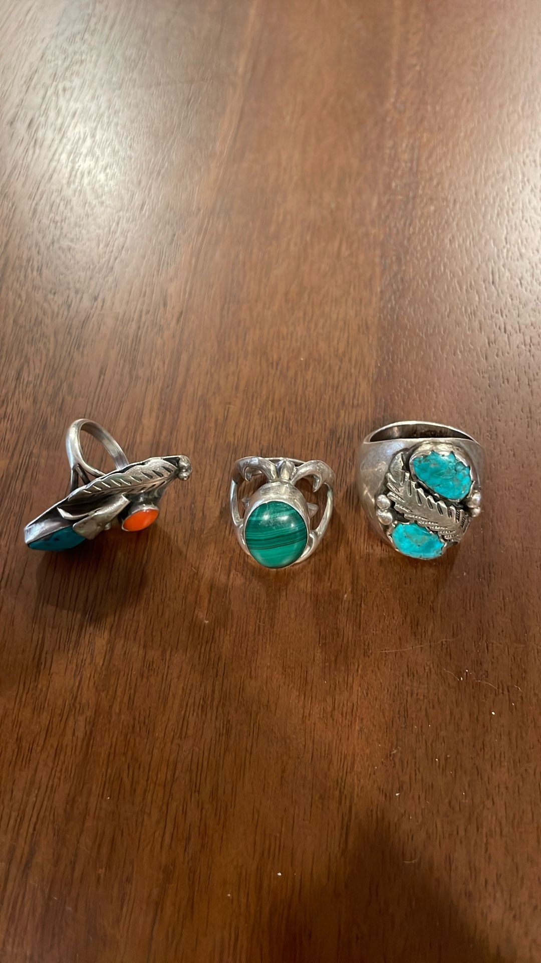 Silver Rings With Turquoise