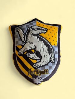 Harry Potter Hufflepuff shield pillow rare