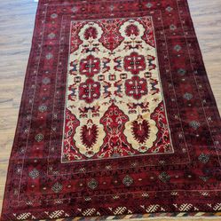 Fine Vintage Afghan Rug 6'6x9.6