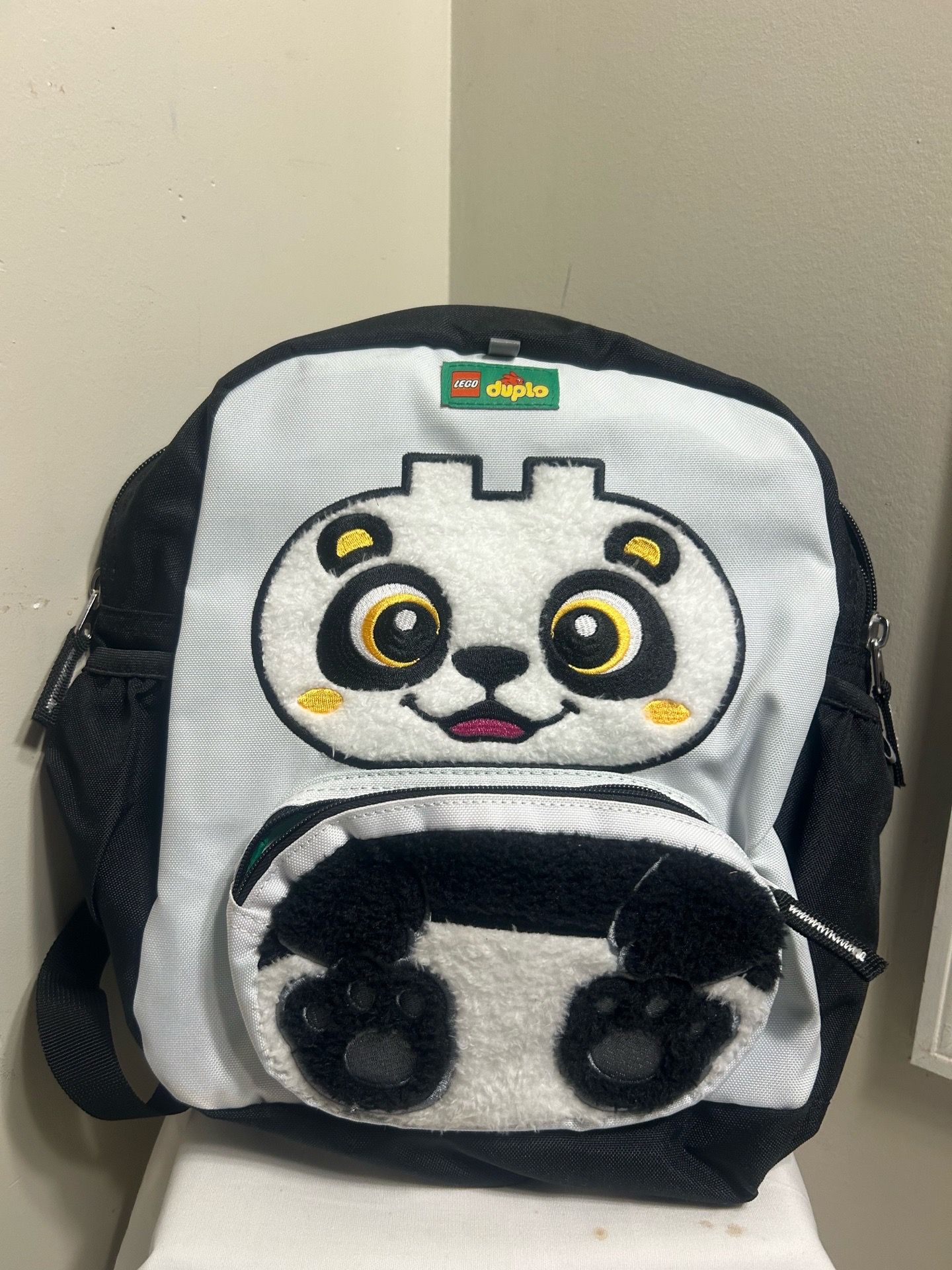 LEGO DUPLO Block Panda 12" Backpack - Black, New NO TAGS