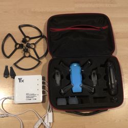 DJI Spark Drone Fly More Combo With Extra Batteries, Charger, Accessories, Case