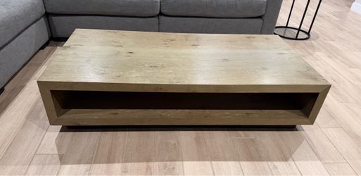 Restoration Hardware Gray Oak Coffee Table - 60"