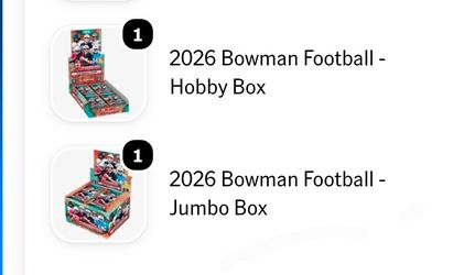 Topps bowman football jumbo hobby box