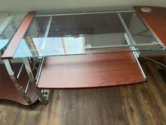 Glass Top Office Desk