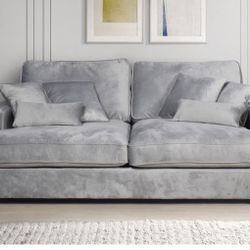 Oversized Velvet Loveseat With Pillows Included $ 499.99