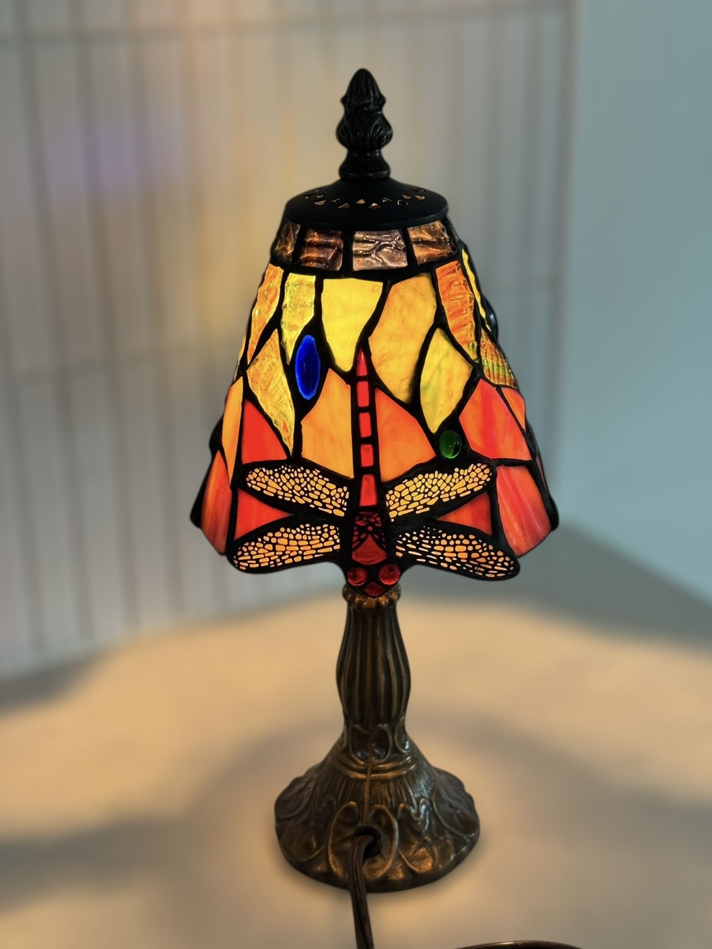 Dale Tiffany TT101287 Evelyn Table Lamp Antique Dragonfly