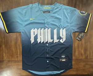 Philadelphia Phillies City Connect Blue Stitched Jersey Adult Large NWT